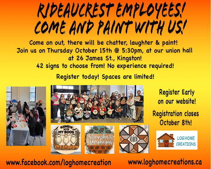 Private Corporate Paint Event - Rideaucrest - October 15th