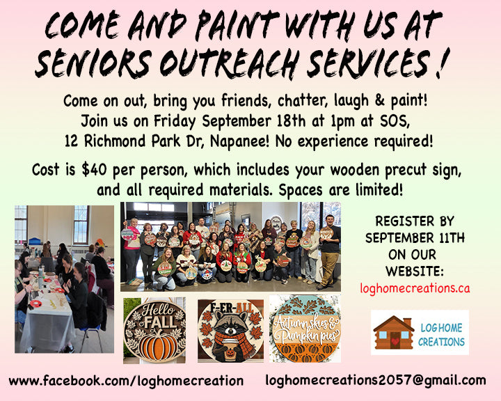 Seniors Outreach Services - Fall Round Sign Paint - September 18th