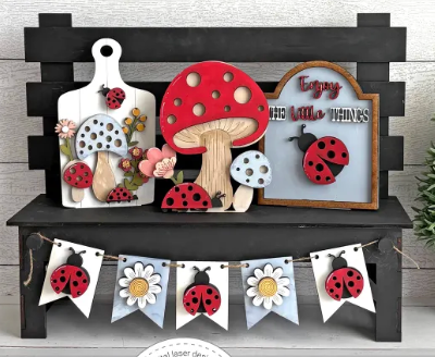 Bench & Sign Sets - Mini Interchangeable