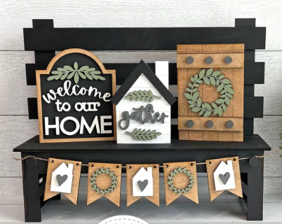 Bench & Sign Sets - Mini Interchangeable