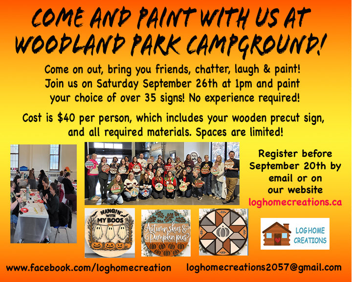 Camper's Paint Event - Woodland Campground  - September 26th